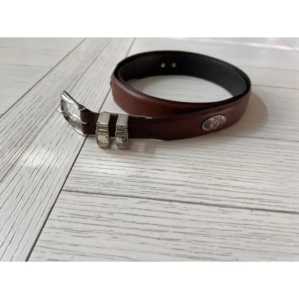 Silverwood- Men's Italian Genuine‎ leather Designer Golf Dress Belt. Size 40
